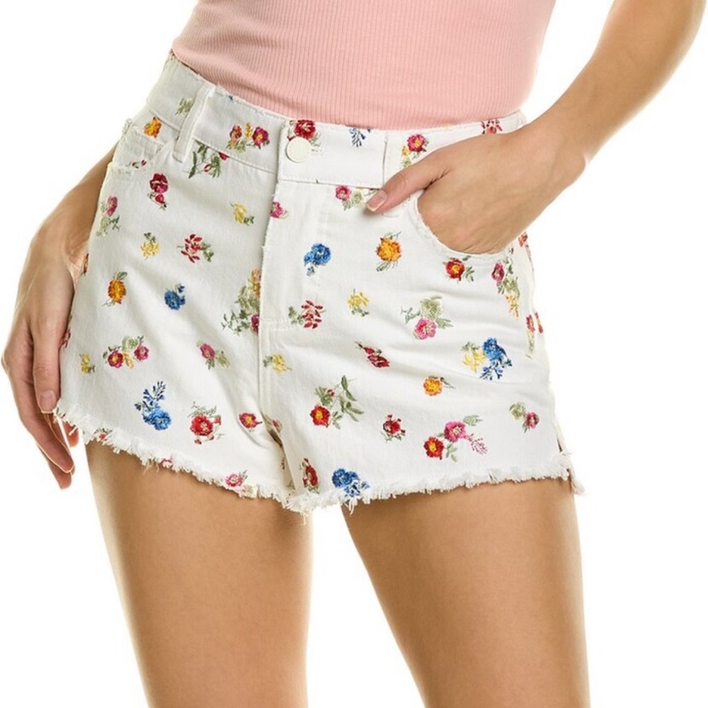 Alice + Olivia  Embroidered High Rise Vintage Short Size 24
